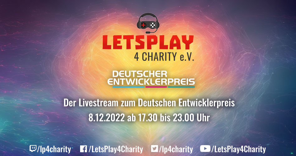Offizieller Charity-Livestream zum Deutschen Entwicklerpreis 2022